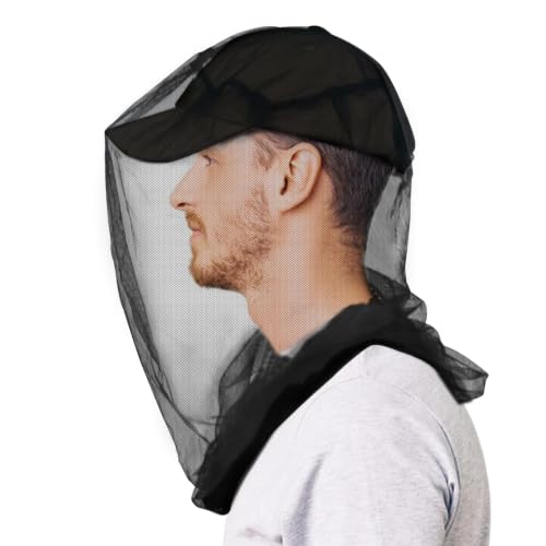 TUPI 2 Pack Mosquito Head Net Mesh, Fits All Hats for Men &