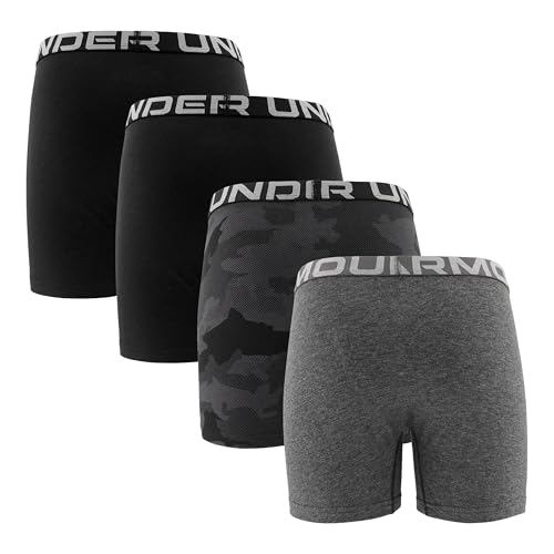 Under Armour Boys' Multipack Performance Cotton Boxerjock Briefs Large Black/Gray Camo