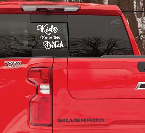 Kids Up in The Bitch Vinyl Decal - Waterproof Removable Sticker