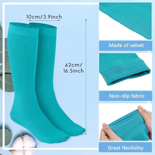 Figure Skating Socks - One Size, Nude, Royal Blue, Fruit Green, Rose Red