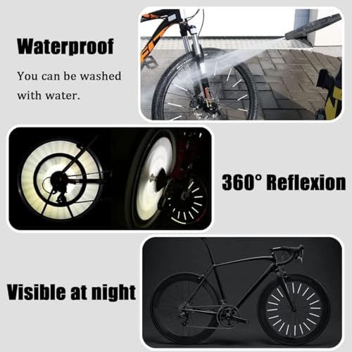 36 Pcs Bicycle Spoke Reflectors - 360° Visibility Safety Lights