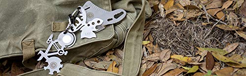 Multi-Tool Carabiner - Stainless Steel for Hiking & Travel - Trout