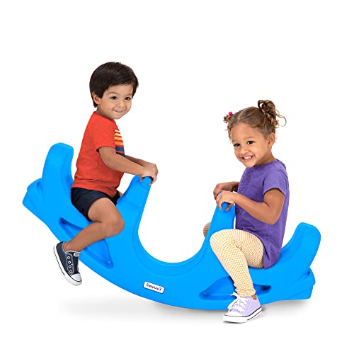 Teeter Totter Seesaw for Toddlers - Blue, Indoor/Outdoor Fun