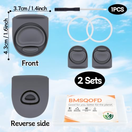 Replacement Lid Seal & Stopper Kit for Water Bottles - 2 Complete Seal Kit