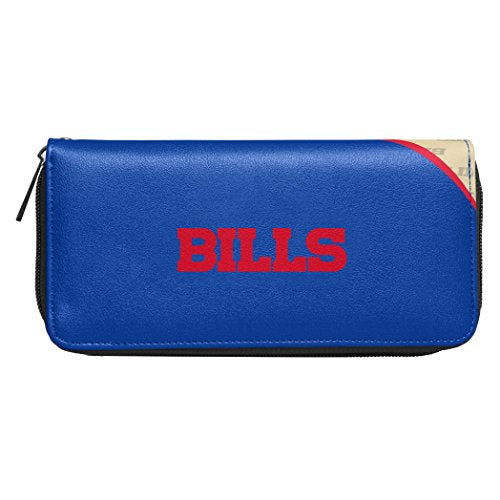 NFL Buffalo Bills Curve Zip Organizer - 8 Card Slots, Wrist Strap