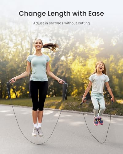Smart Cordless Jump Rope with Counter & App Tracking - Black