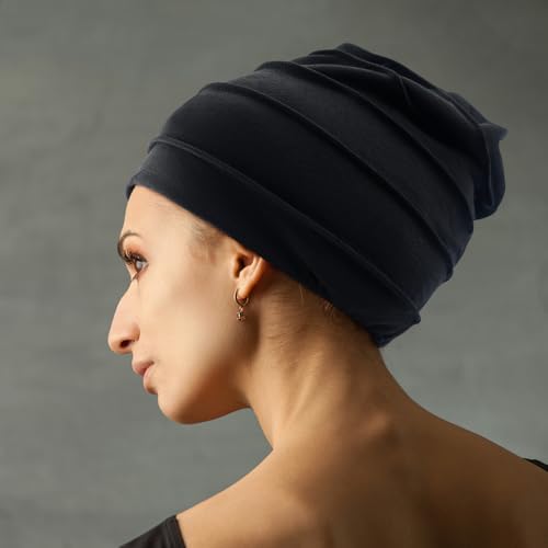 2 Pack Cotton Slouchy Beanie Hats - Soft Lightweight Headwear