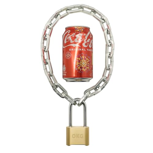 OKG Security Chain - 2ft x 1/4" Thick Outdoor Gate Chain, Cut Proof Chain Made of Hardened Alloy Steel Chain for Fences, Bicycles, Scooters, Pet Cages, Barn Door (Silver, No Lock)