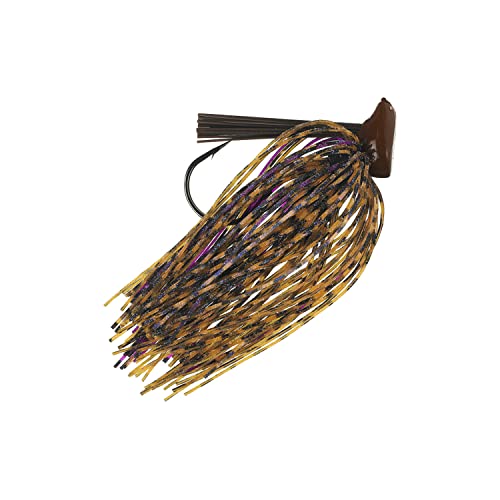 Flat Top Finesse Fishing Jig - 1/2 Oz, Premium Skirting, Peanut Butter & Jelly