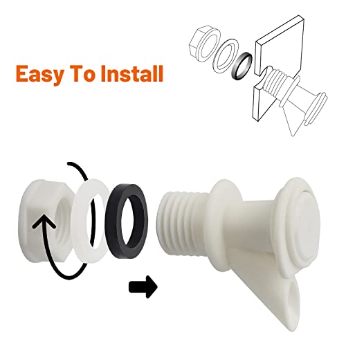 Push-Button Spigot Replacement for Igloo Coolers - 3 Pack