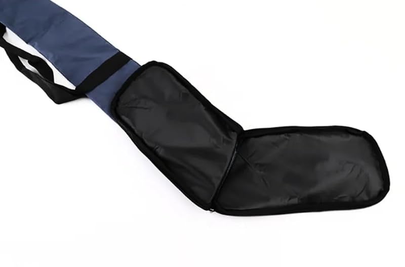 Hockey Stick Bag - Navy Blue Gear Bag with Adjustable Length - Fits 3 Sticks - Aaa Side Logo