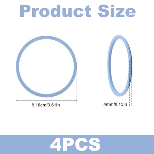 4-Pack Silicone Replacement Gaskets for 40oz Tumblers - Leak-Proof Seal