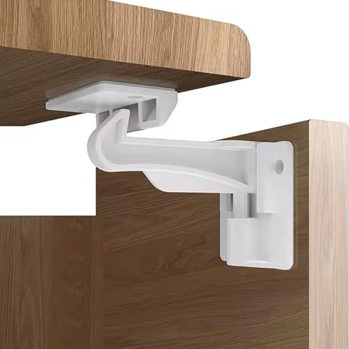 20 Pack Upgraded Invisible Baby Proofing Cabinet Latch Locks ? No Drilling & Tools Needed, Fits Most Cabinets & Drawers, Works with Countertop Overhangs, Strong Adhesive for Easy & Secure Installation