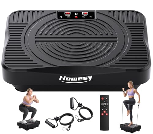 Vibration Plate Exercise Machine for Weight Loss & Muscle Toning - Black