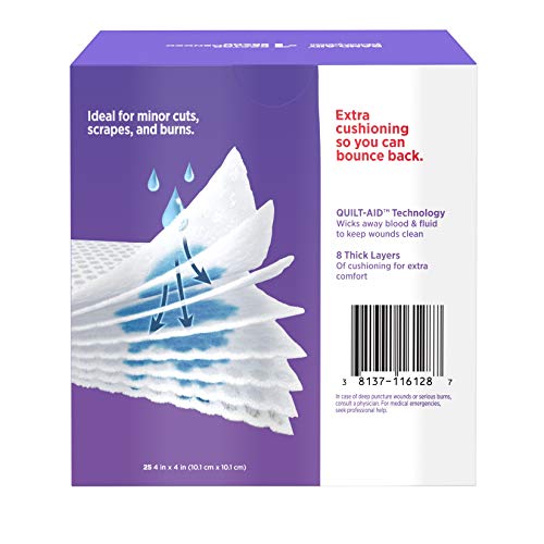 4x4 Inch Gauze Pads Pack of 125 - Sterile Wound Care Dressings for Minor Cuts