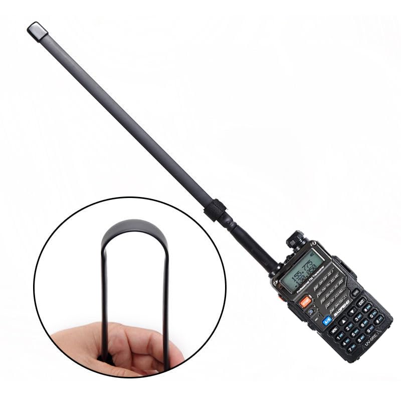 High Gain VHF/UHF 18.8-Inch Foldable Ham Radio Antenna - 144/430MHz