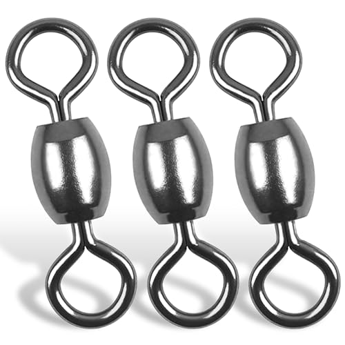 Rolling Barrel Fishing Swivels - High Strength Copper - Size 8# (50 Pack)