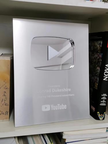Customizable YouTube Play Button - Silver Milestone Plaque