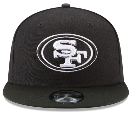 NFL 9FIFTY Black White Adjustable Snapback Hat - One Size