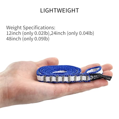 Dyneema Climbing Sling 10mm - 12" (30cm) Blue - 22KN Utility Cord