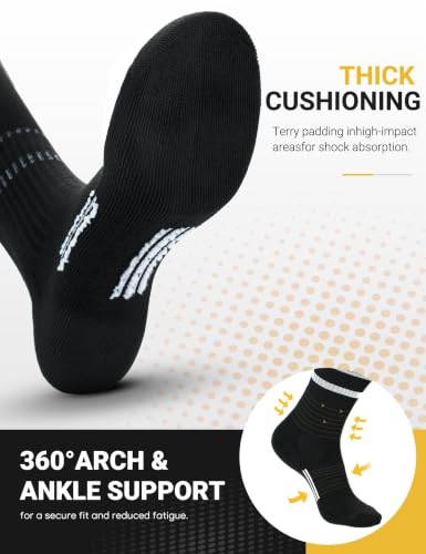 Soccer Referee Socks - Cushioned Support, Large Size, 2 Pairs