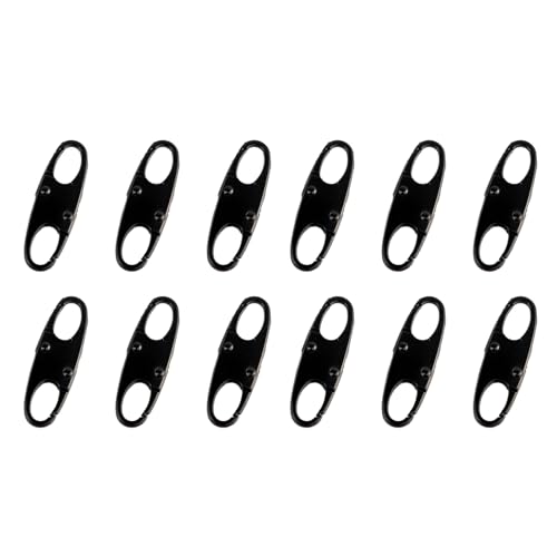 12-Pack S-Shaped Carabiner Clips - Durable Alloy Snap Hooks for Keys & Outdoor Use