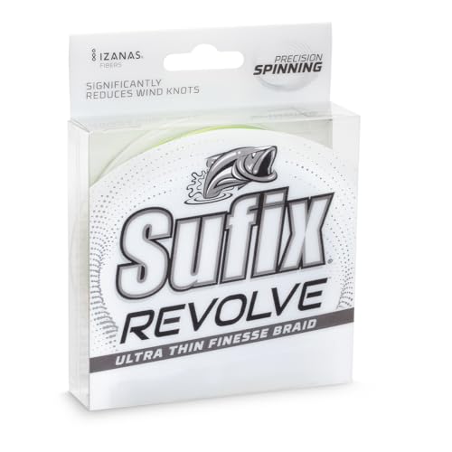 Sufix Neon Lime 12 lb Braided Fishing Line - Smooth Casting & Abrasion-Resistant
