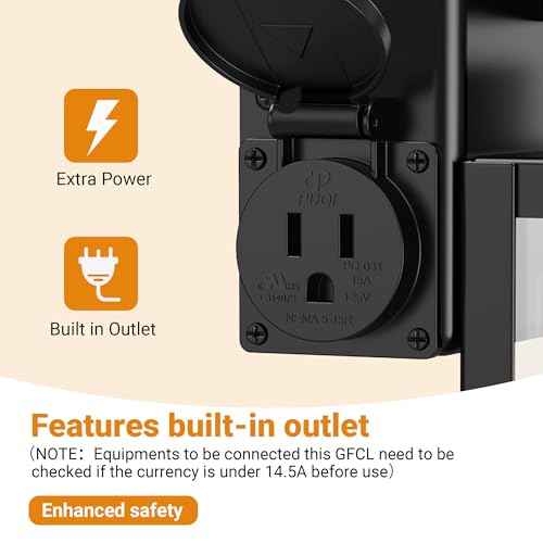 WIHTU Outdoor Wall Light Fixtures, Dusk to Dawn Outdoor Wall Sconce with Outlet, 2-Pack, Porch Sconces Mounted Lighting, Porch Lights with E26, Waterproof Wall Lamps for Patio Front Door