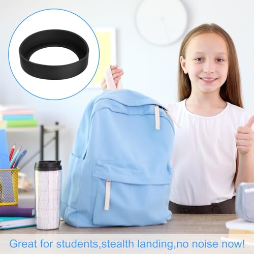 Water Bottle Boot Sleeve - Silicone Non-Slip Bottom Cover - Black 75mm