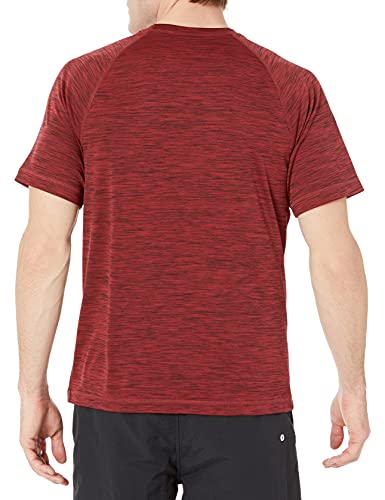 Men's Slim-Fit Quick-Dry UPF 50 Swim Tee - X-Small Red Heather
