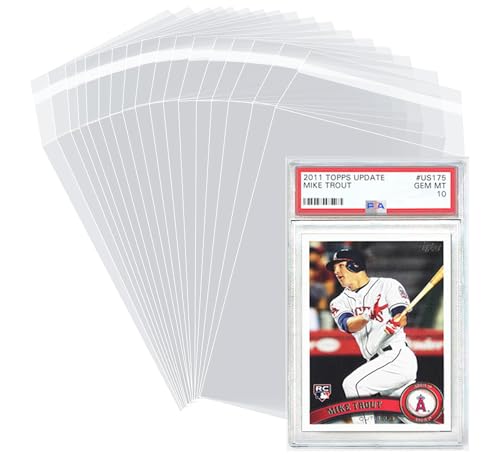 Resealable Graded Card Slab Sleeves for PSA Slabs - 200 Pack Protective Bags