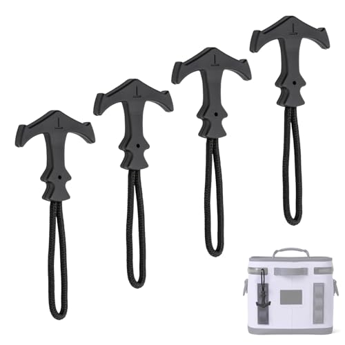 Heavy Duty Zipper Pulls - 4 Pack Durable T-Shaped Pullers for Coolers & Backpacks
