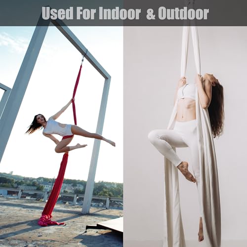 11 Yards Aerial Silks Kit for Home Aerial Yoga - Light Purple