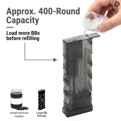 Electric Airsoft Speed Loader - 400-Round BB Loader for 6mm BBs