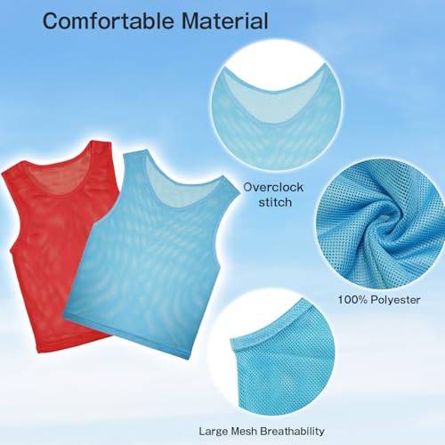 Youth and Adult Mesh Scrimmage Vests for Soccer & Basketball