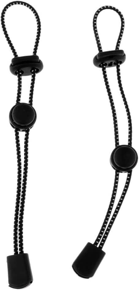 4-Pack Adjustable Hiking Pole Bungee Straps - Black