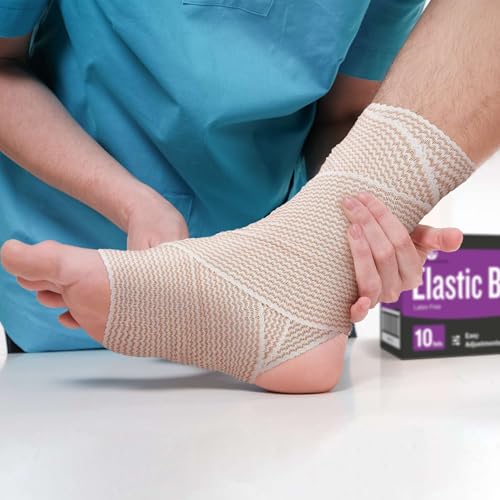 4-Inch Elastic Compression Bandage Wrap with Self-Closure - 2 Count