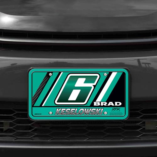 NASCAR Racing Metal Auto License Plate 6" x 12" - Brad Keselowski