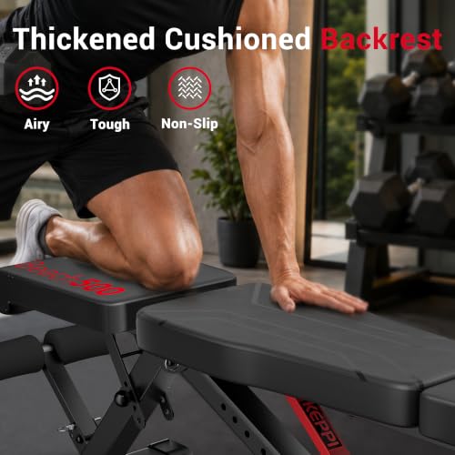Adjustable Foldable Weight Bench - 900Lb Capacity for Home Gym