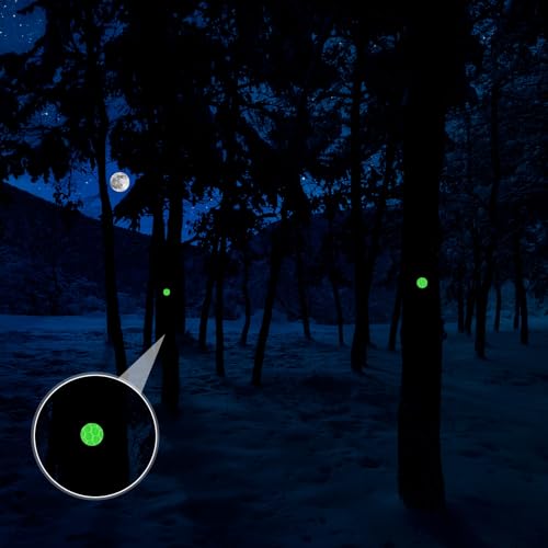 Fullhawl 100 Green Reflective Trail Tacks for Hiking & Camping
