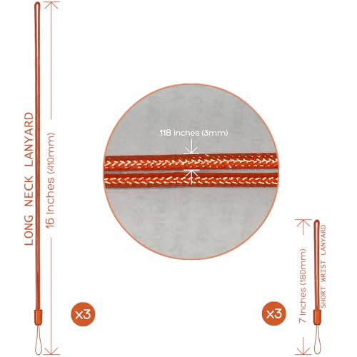 Emergency Whistle with Lanyard - Orange 3 Pack for Safety