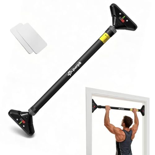 Adjustable No-Screw Doorway Pull Up Bar - 440lbs, Charcoal