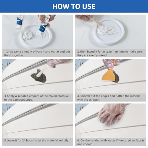 Marine Fiberglass Repair Kit - Gel Coat Repair for Boats