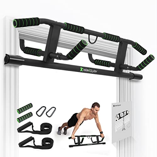 Multi-Grip Pull Up Bar with Ergonomic Design & Suspension Straps