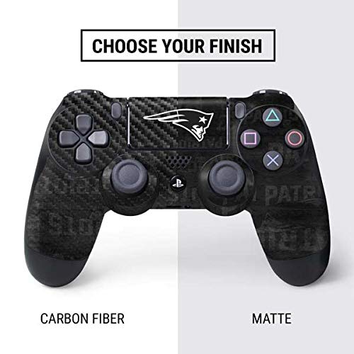 PS4 Controller Skin - Official NFL New England Patriots Black & White Design