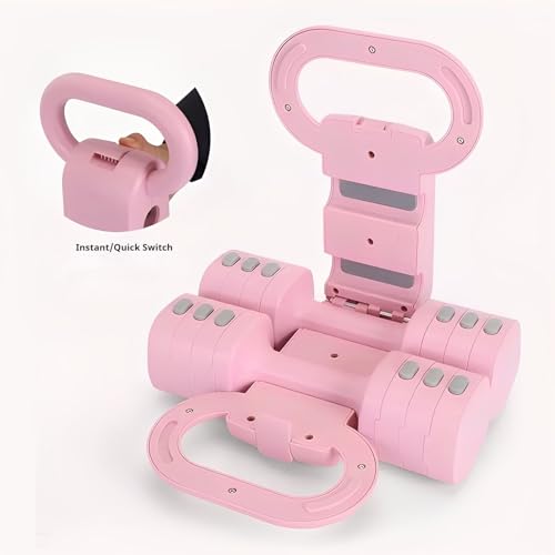 WZYXKRYN 2-in-1 Adjustable Dumbbell Set - Yellow, 4-Level Weights for Home Gym