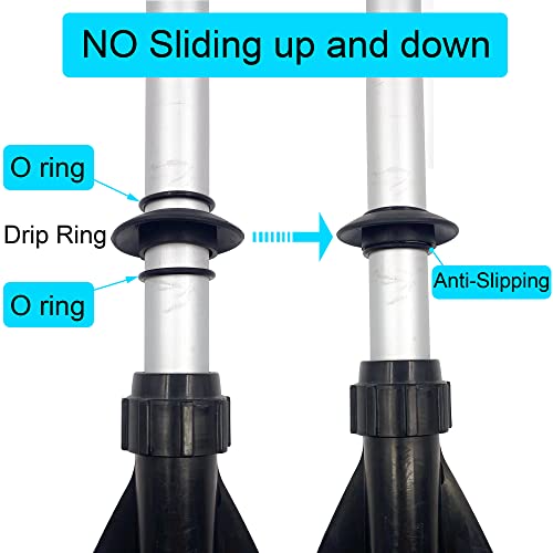 Kayak Paddle Drip Rings - 4 Pack for 1-1/8" to 1-1/4" Shafts