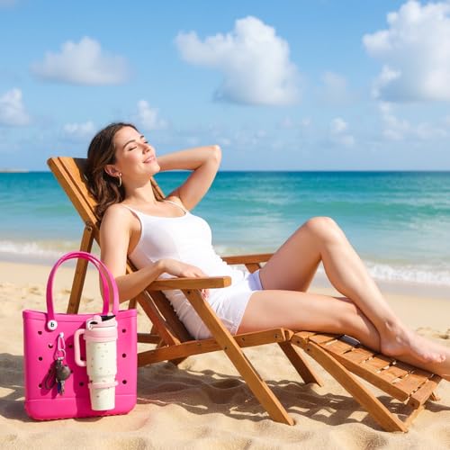 Cup Holder for Beach Totes - Fits 30oz & 40oz Tumblers - Pink