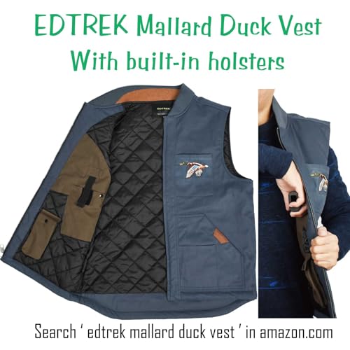 EDTREK Outdoorsman Pro Trucker Cap - Breathable Mesh Flat Brim Snapback with Duck Camo Green Rope
