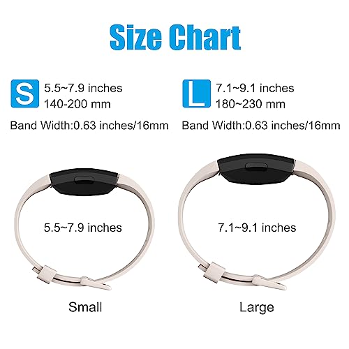 Adjustable Soft Silicone Bands for Fitbit Inspire 2 - Black, Smoky Purple, Starlight, Avocado Green